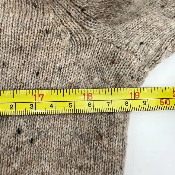 J. Crew Rugged Merino Shawl Collar Donegal Sweater Knit Pullover - Picture 4 of 7